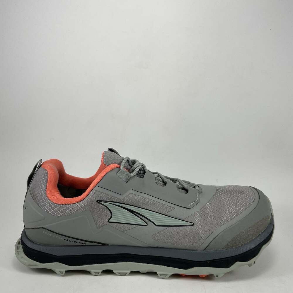 Altra Lone Peak 5 Athletic Hiking Trail Gray/Coral Running Shoes Womens Size 8.5